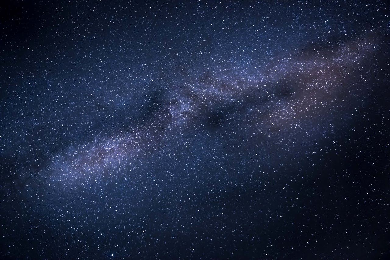 A breathtaking image capturing the Milky Way galaxy against a dark, starry night sky.